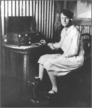 photo of person operating pedal powered radio